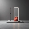 Luminous frame mirror red abstract art seat home decoration mirror creative seating furniture Specification image